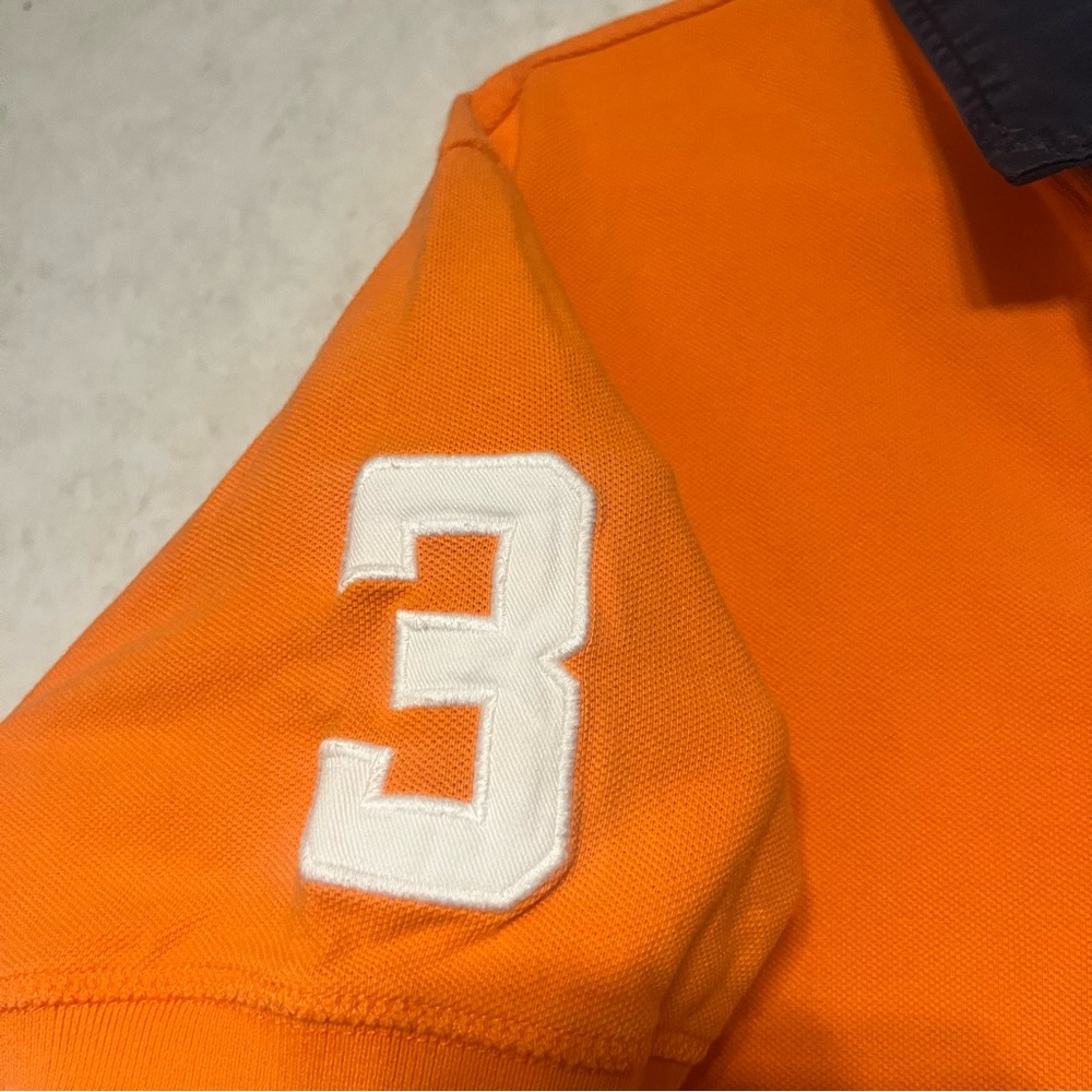 Ralph Lauren‎ Orange Polo with Navy Details - Picture 5 of 7